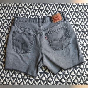 Gray Levi Cut Off Jean Shorts